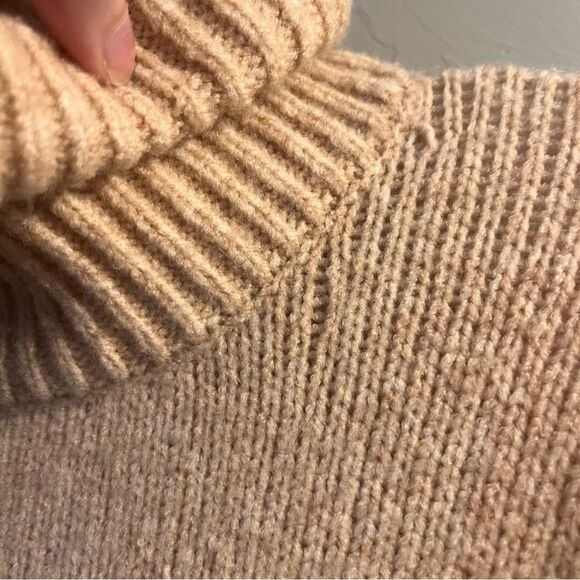 Joie Lirona Turtleneck Wool Blend Sweater in Soft Camel - Picture 13 of 14